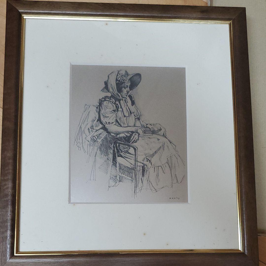 お値下げ！　小磯良平　エッチングプレート