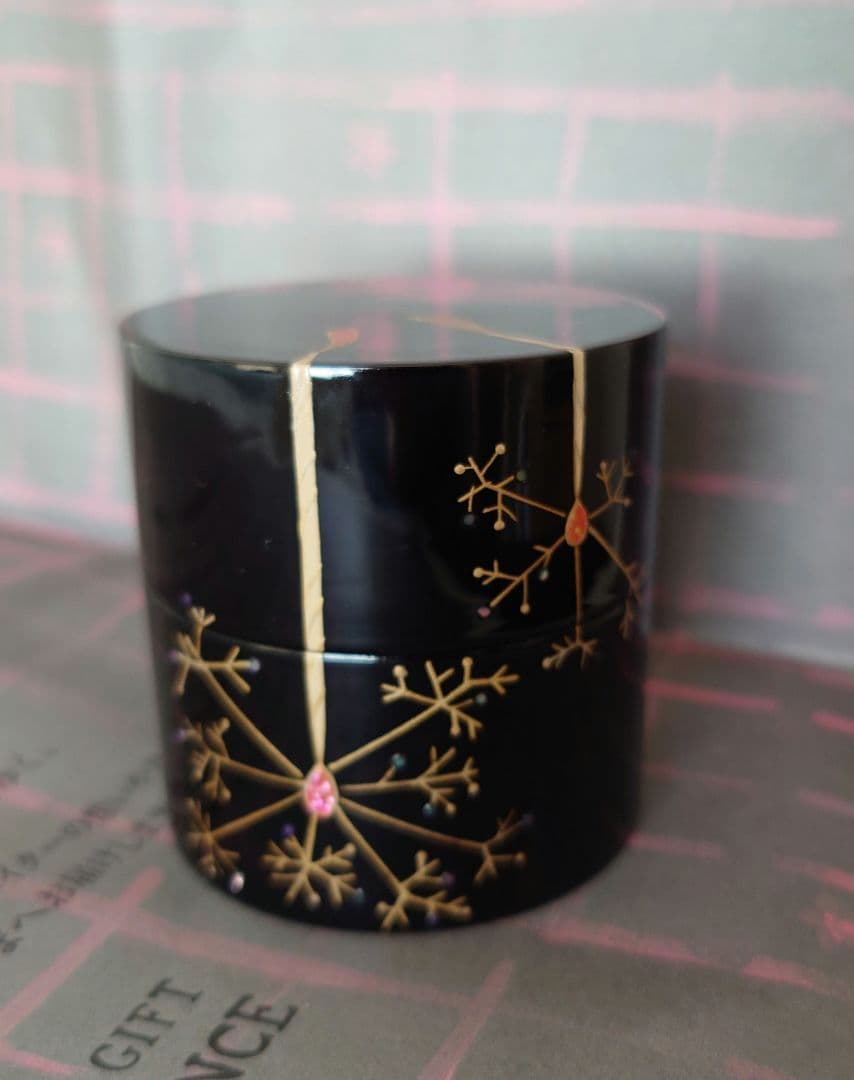 茶道具 漆棗 紙箱付　蒔絵屋伯兆作　蒔絵螺鈿　中継　中次