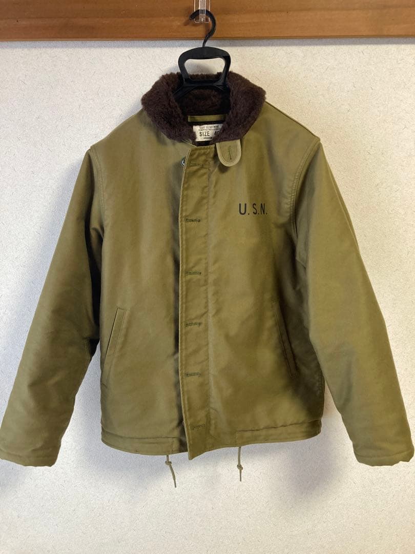 HOUSTON ヒューストン アルパカライニング N-1 デッキジャケット 40