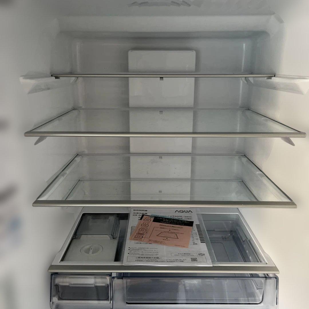 【美品】AQUA 4ドア 大型冷凍冷蔵庫 AQR-VZ46N(T) 2023年