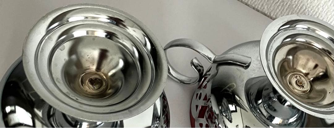 ビンテージ　Amberina ガラス　シュガー＆クリーマーセット