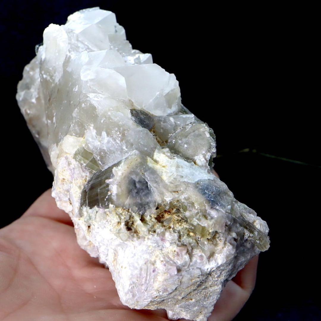 グリーン トルマリン 煙水晶 スモーキークォーツ 電気石 374,4g T410