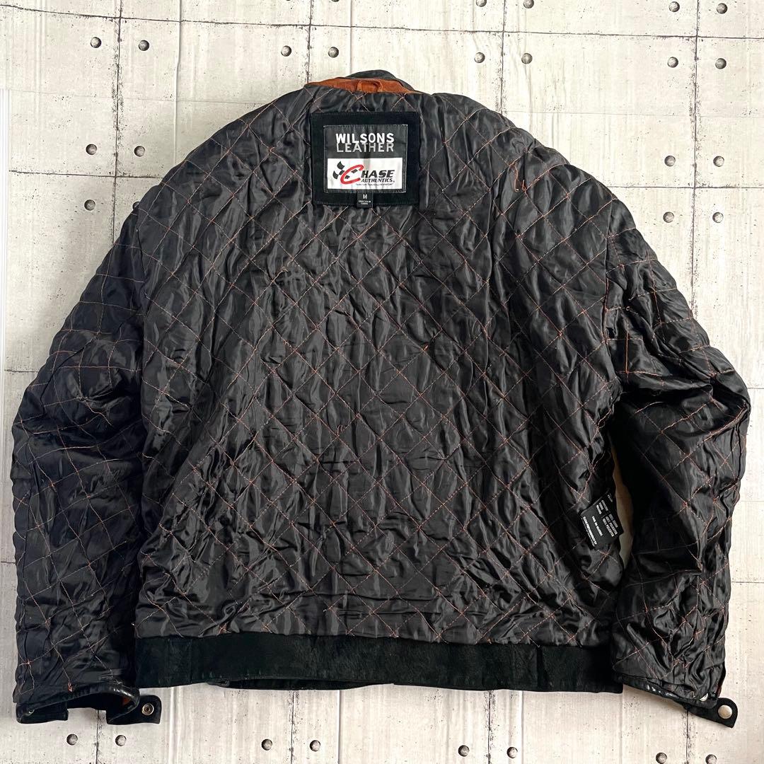 【WILSONS LEATHER】90s NASCAR レーシングジャケット M