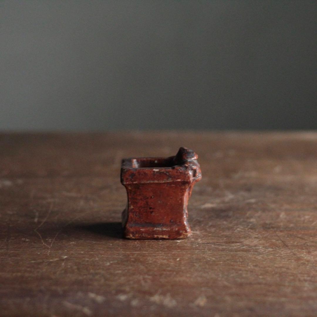 赤楽 一閑人 蓋置 茶道具 利休七種蓋置 古美術 古道具 アンティーク