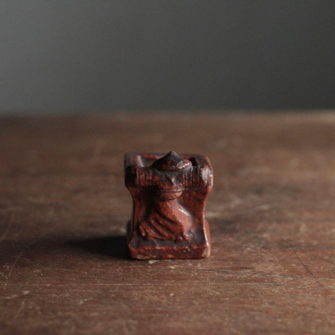 赤楽 一閑人 蓋置 茶道具 利休七種蓋置 古美術 古道具 アンティーク