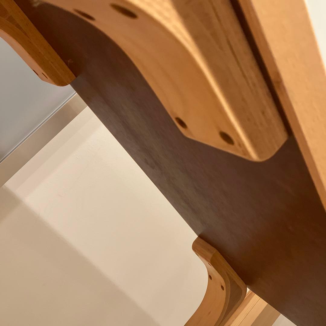 天童木工　木製ホワイトサイドテーブル