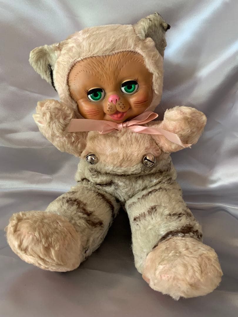 ビンテージドール　ラバーフェイス　ガンド　キティ　スリープアイ　ラバードール　猫