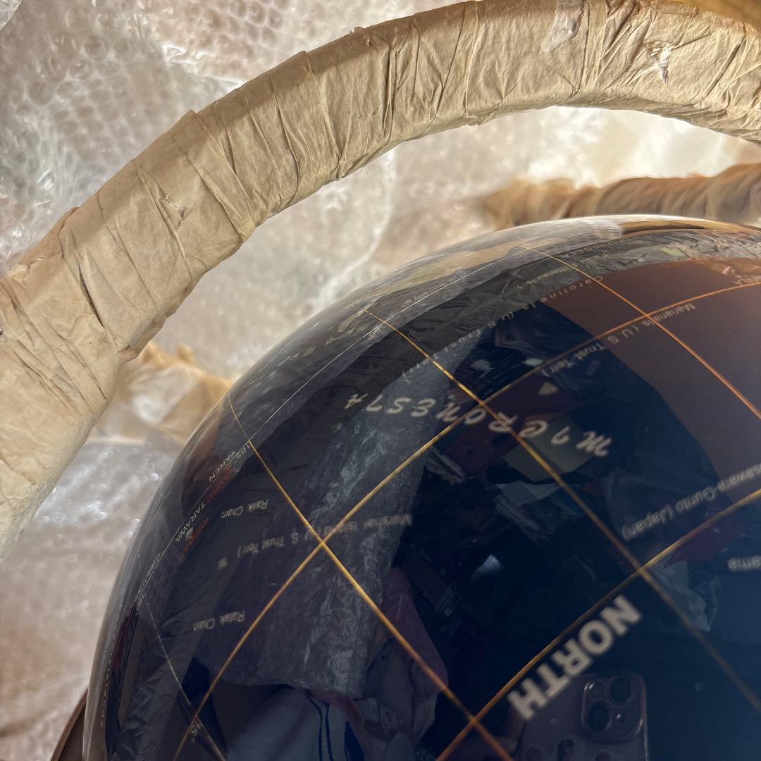 【美品✨希少】天然石✨地球儀✨アンティーク✨インテリア✨コレクション✨シェル