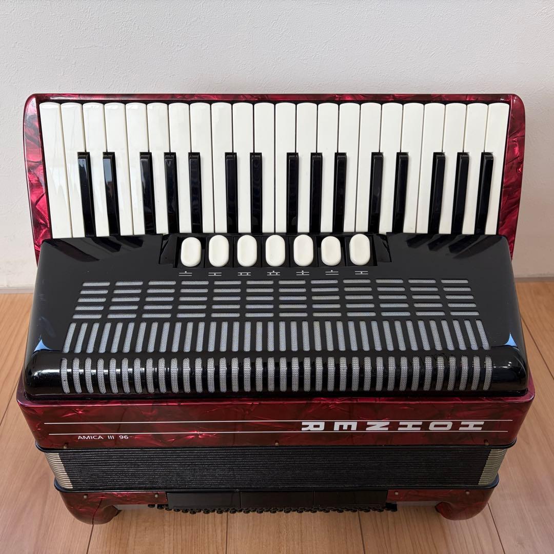 HOHNER AMICA Ⅲ 96 アコーディオン 96ベース ホーナー 赤