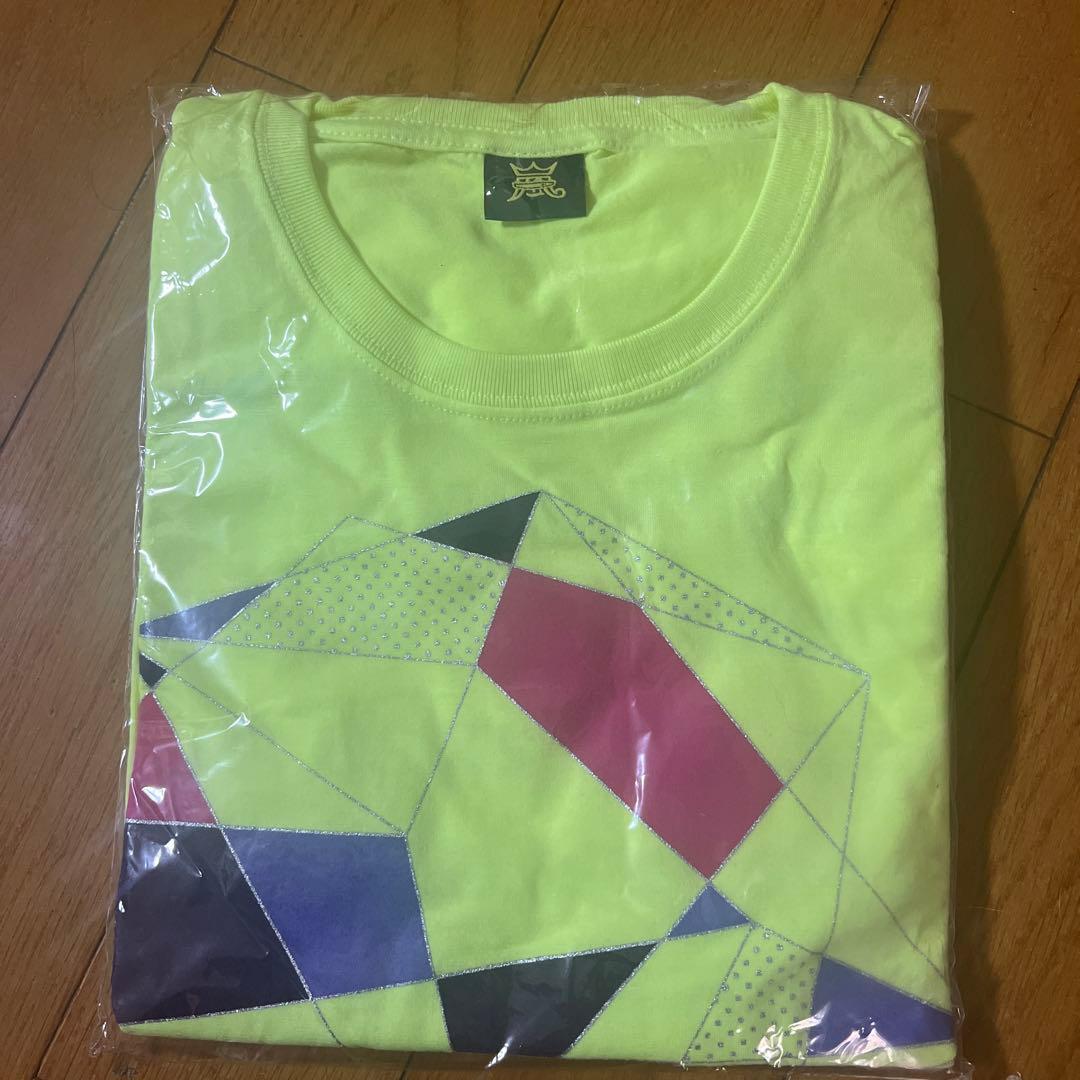 幾何学模様 蛍光イエロー Tシャツ