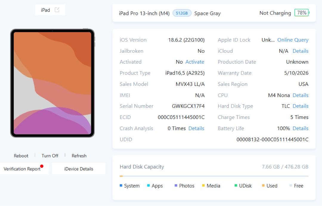 美品 iPad Pro M4 13インチ 512GB Wi-Fiモデル
