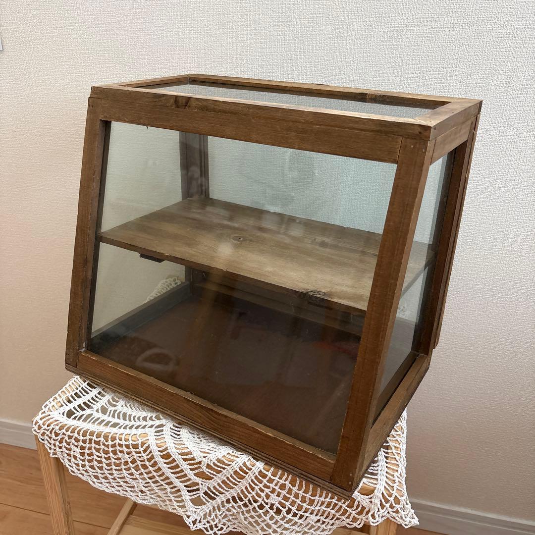 北欧　昭和レトロ　ヴィンテージ　木製ディスプレイケース
