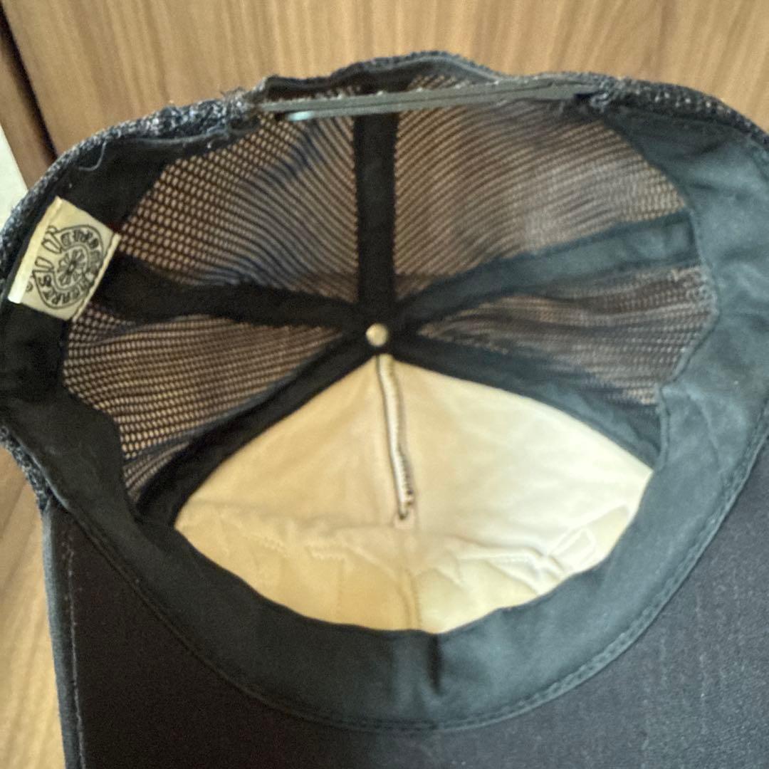 Chrome HeartsクロムハーツFUCKレザーパッチトラッカーキャップ帽子