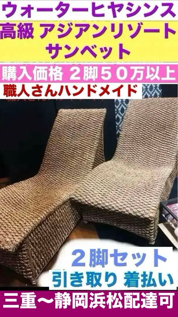 希少♦️ウォーターヒヤシンス♦️高級サンベット♦️シェーズロング 2脚セット♦️着払い