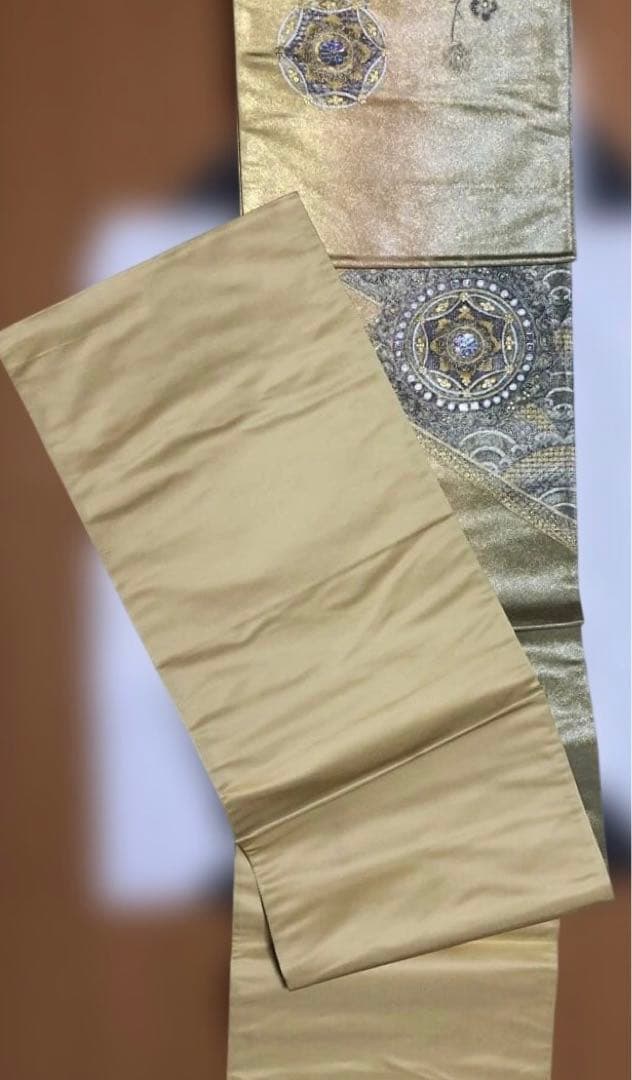 東京 さが美 袋帯 金色・銀色