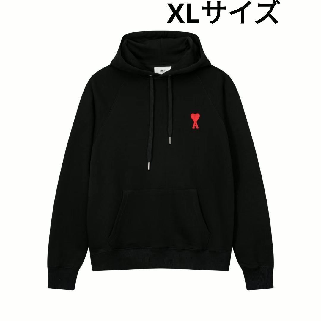AMI PARIS アミパリス フーディー パーカー 黒 XLサイズ u14