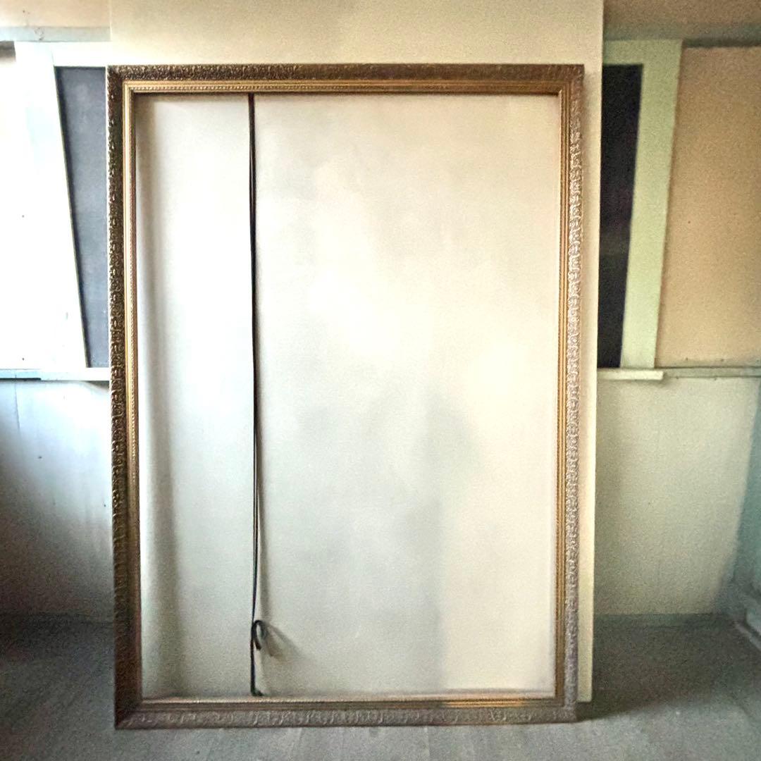 P100 油絵用額縁　油彩額　アンティークフレーム　ゴールド