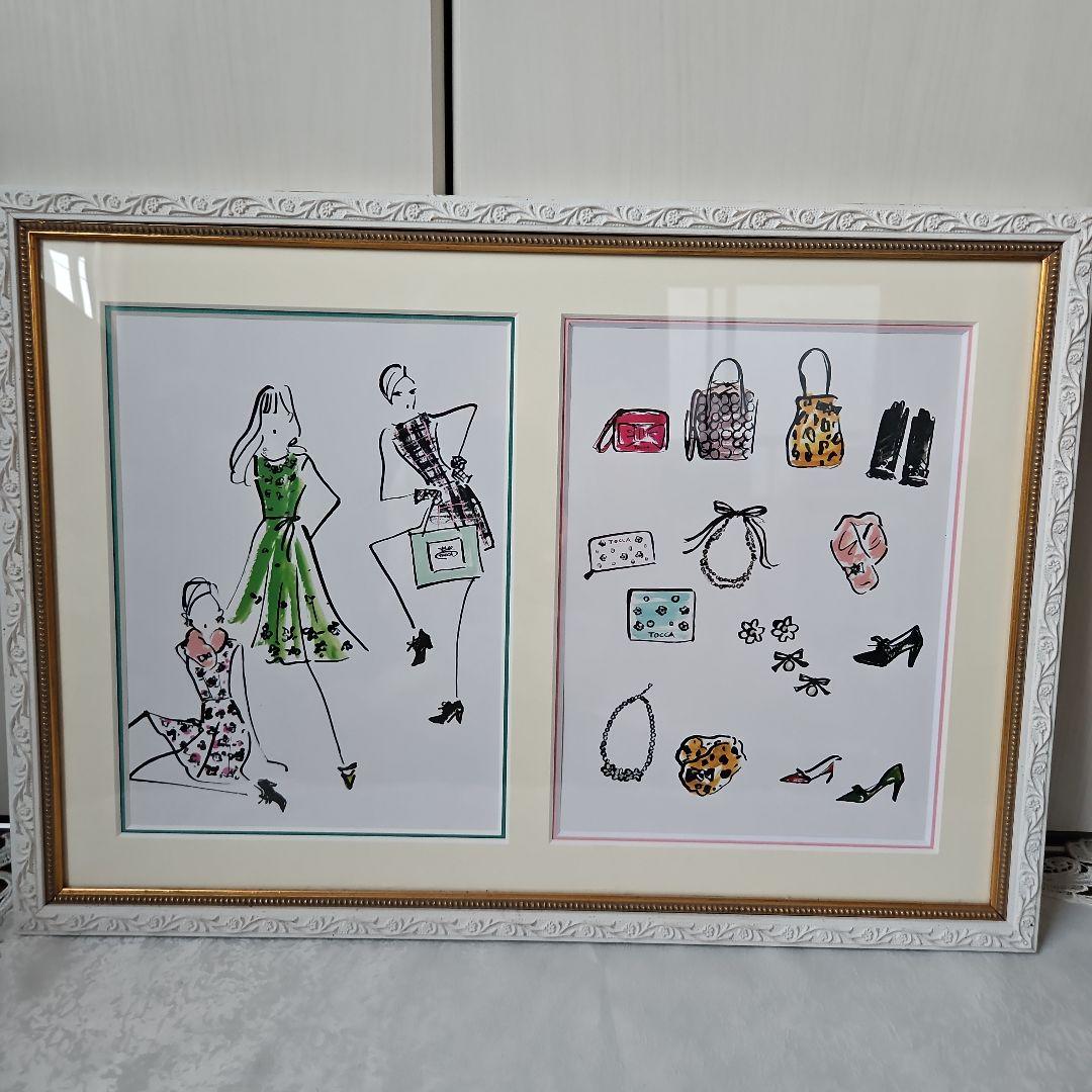 インテリア　イラスト額入り画　TOCCA