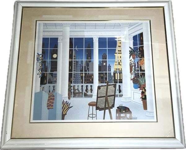 Y【中古】トーマス　マックナイト　マディソン・スクエア アートポスター　現状品S