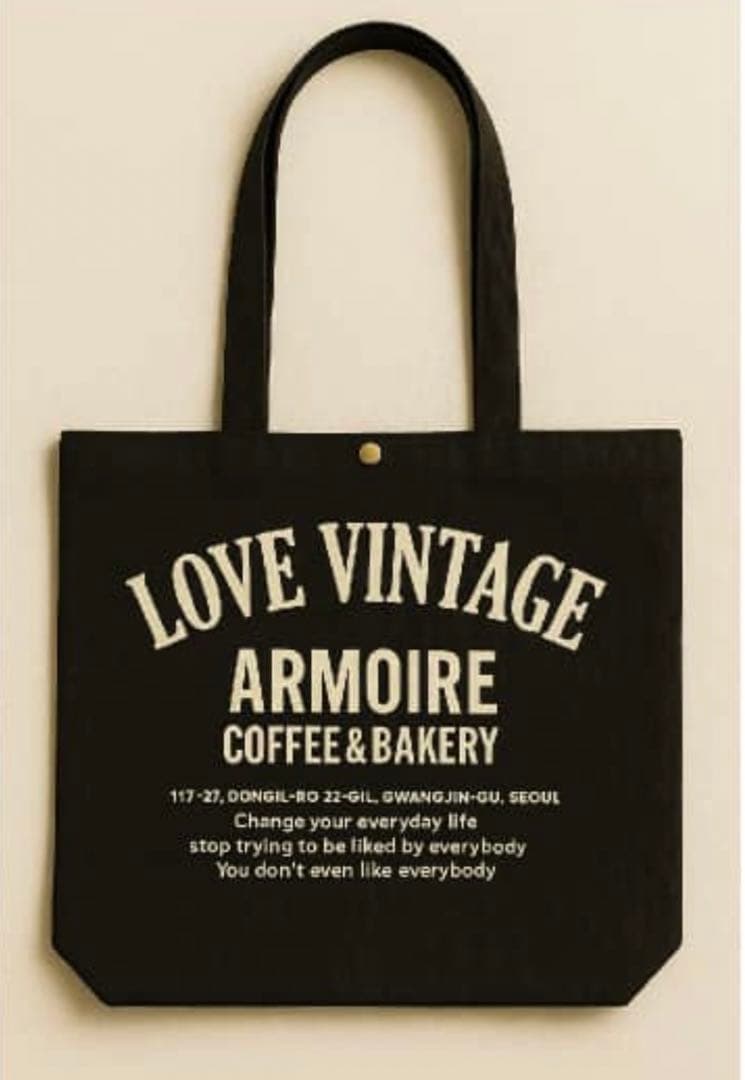 アルムア　バッグ　カバン　黒　イェソン　韓国　マウスラビット　トートバッグ