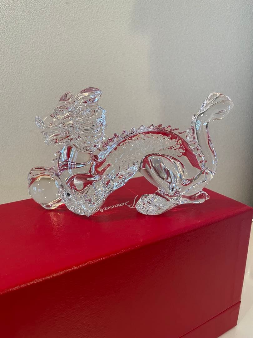 (美品)バカラ ドラゴンクリア干支 オブジェ クリスタル