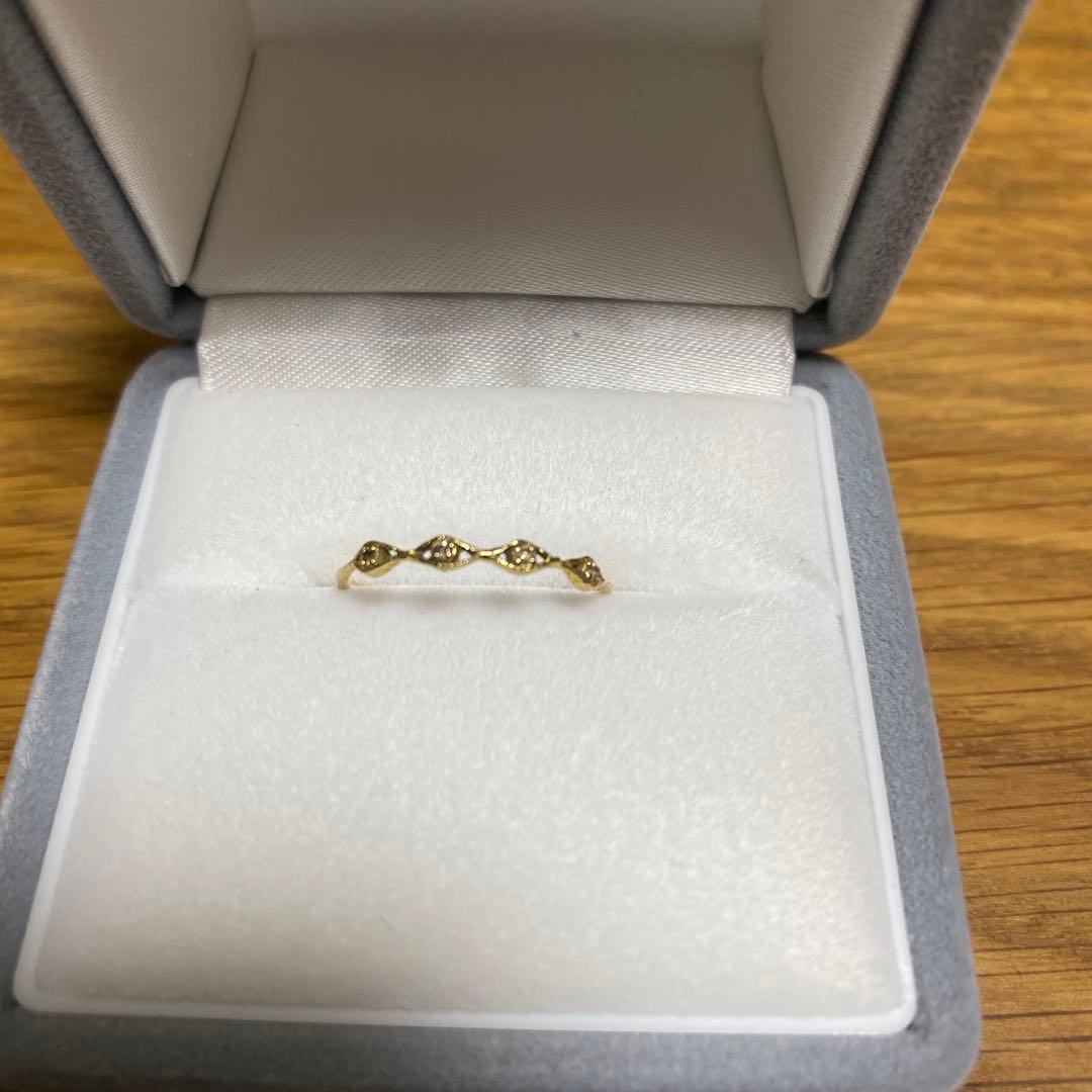 ノグチ　noguchi 14k イエローゴールド　ブラウンダイヤ　 リング