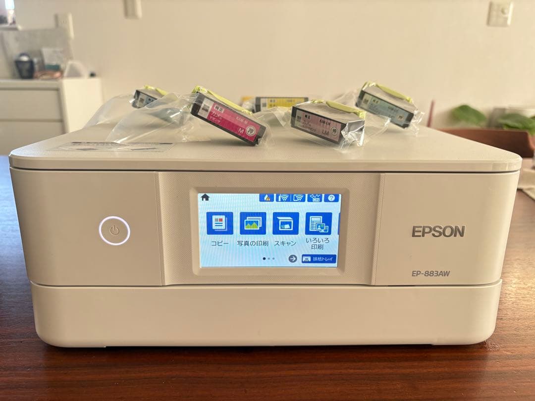 EPSONプリンター　EP-883AW EPSONインク5パック付き