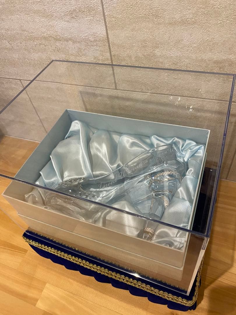 美品✨エマ EMMA 履けるガラスの靴デコレーションハート専用ケース付き 結婚式