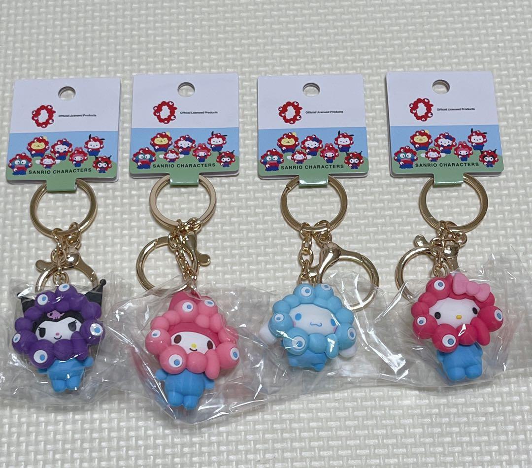 【4点セット】万博ミャクミャク サンリオマスコット キーホルダー