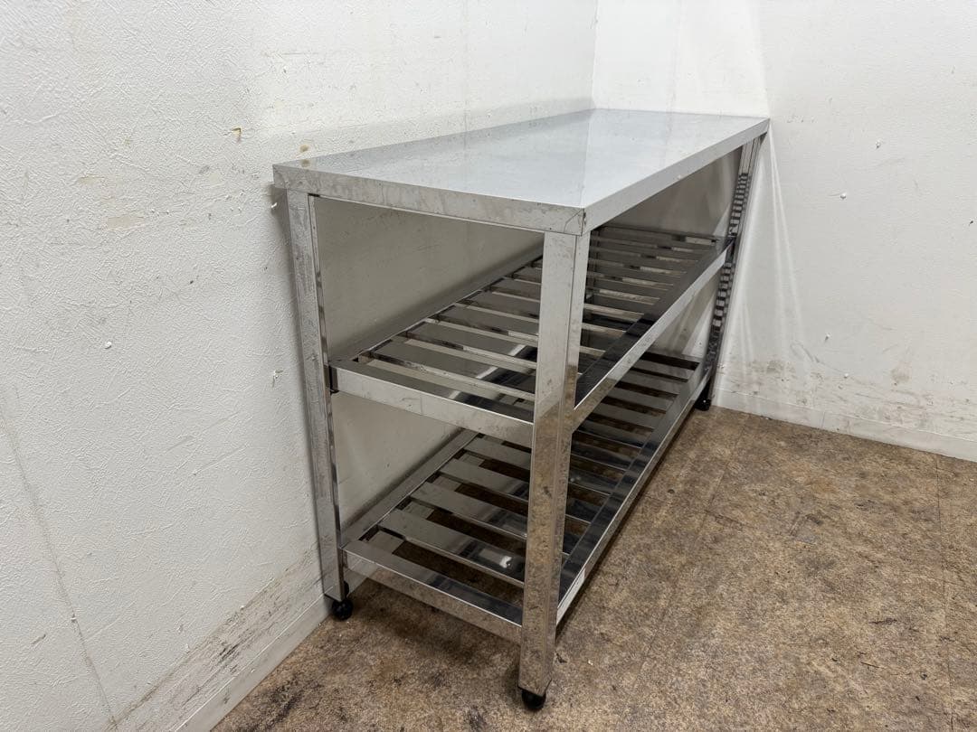 アズマ　ステンレス　作業台　２段スノコ　厨房　W１２００ｘD４５０ｘH８００ｍｍ