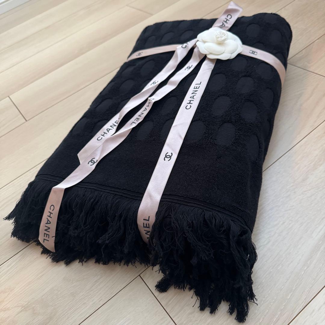 【新品未使用】CHANEL ビーチタオル 大判 ポーチ付き