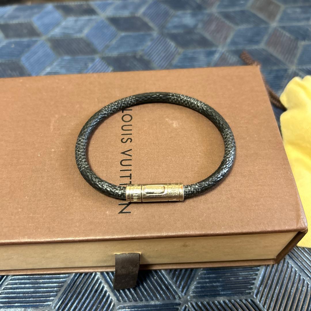 Louis Vuitton レザーバングル ブラック