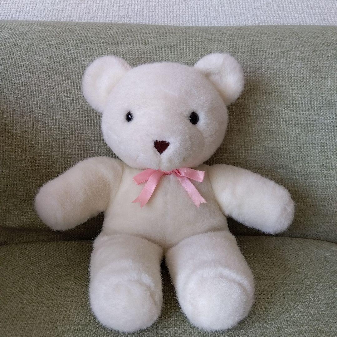 【訳あり】クマ　ぬいぐるみ　平成レトロ　白　ホールマーク　テディベア