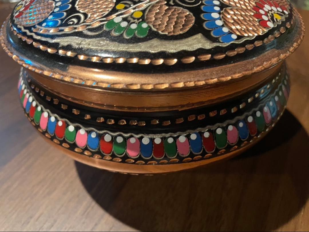 イラン現地購入・伝統工芸品・銅製トレーセット