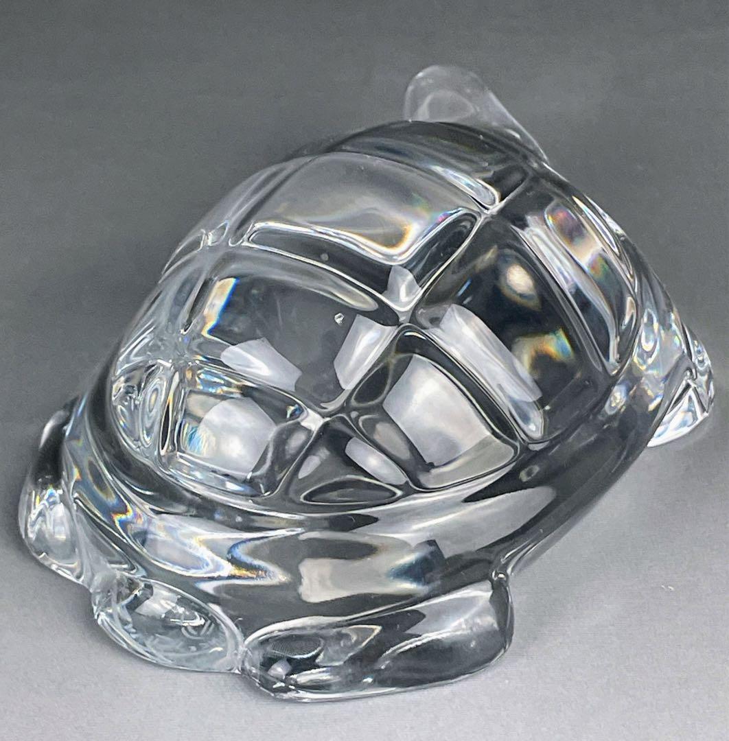 バカラ 亀 かめ カメ クリスタル 置物 ぺーパーウェイト オブジェ