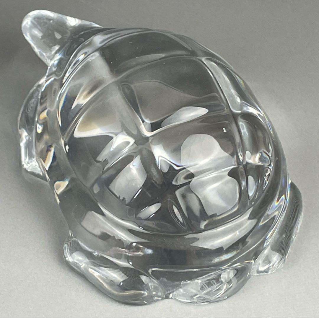 バカラ 亀 かめ カメ クリスタル 置物 ぺーパーウェイト オブジェ