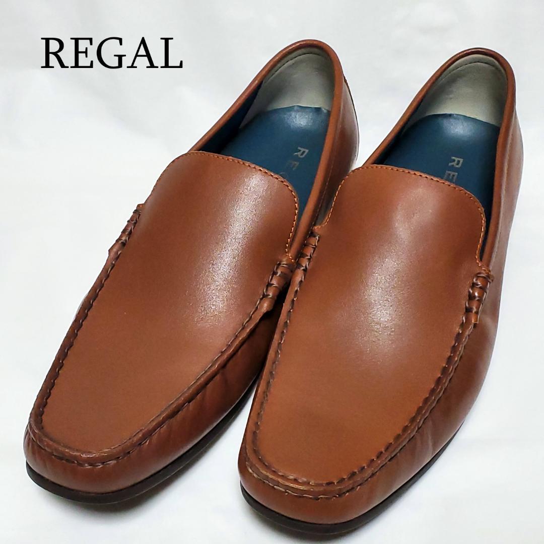 【新品未使用】　リーガル　ドライビングシューズ　スリッポン　本革　ブラウン