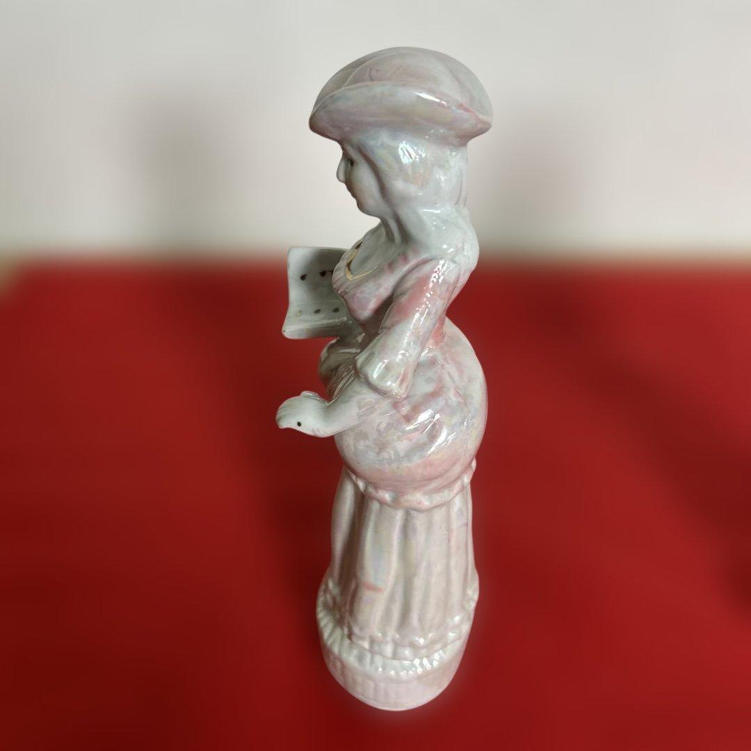 自宅保管品　アンティーク　陶磁器の人形ペア　とても可愛らしいお人形です