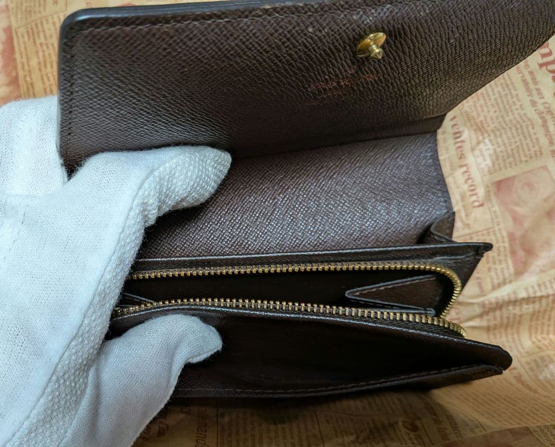 ルイ・ヴィトン　ダミエ　ポルトフォイユ　トレゾール　L字ファスナー財布
