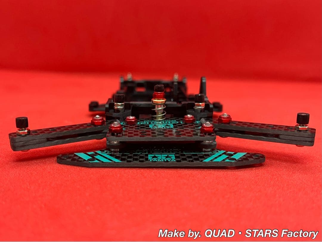 【ミニ四駆・VZ用】1軸リヤアンカー　2022／カーボン【13mmローラー対応】