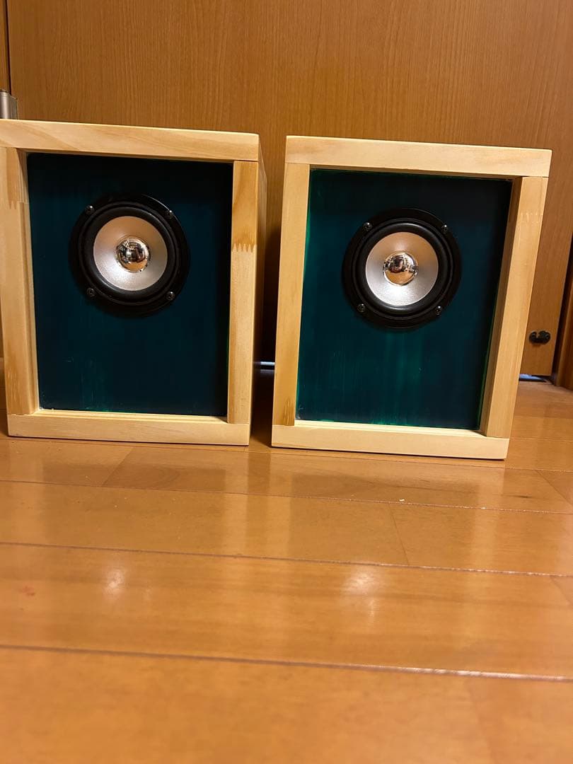 自作スピーカー ダブルバスレフ型グリーンバッフル