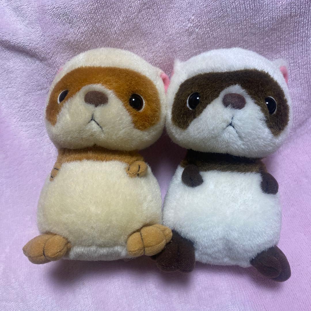 ぬいぐるみの三英　希少　たぬき　ペア　ぬいぐるみ　レトロ