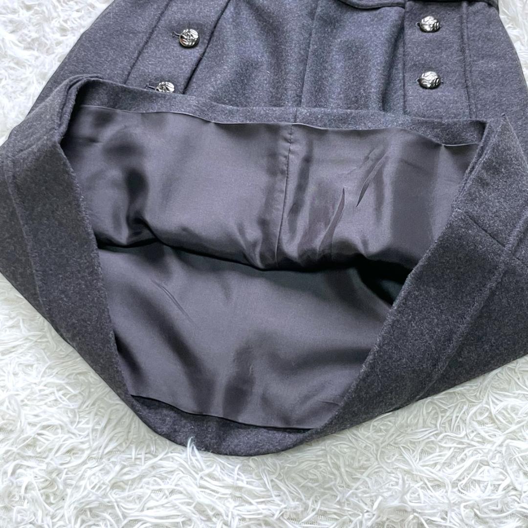 みるく　CHANEL ココマーク メタルボタン アンゴラ混ウールスカート