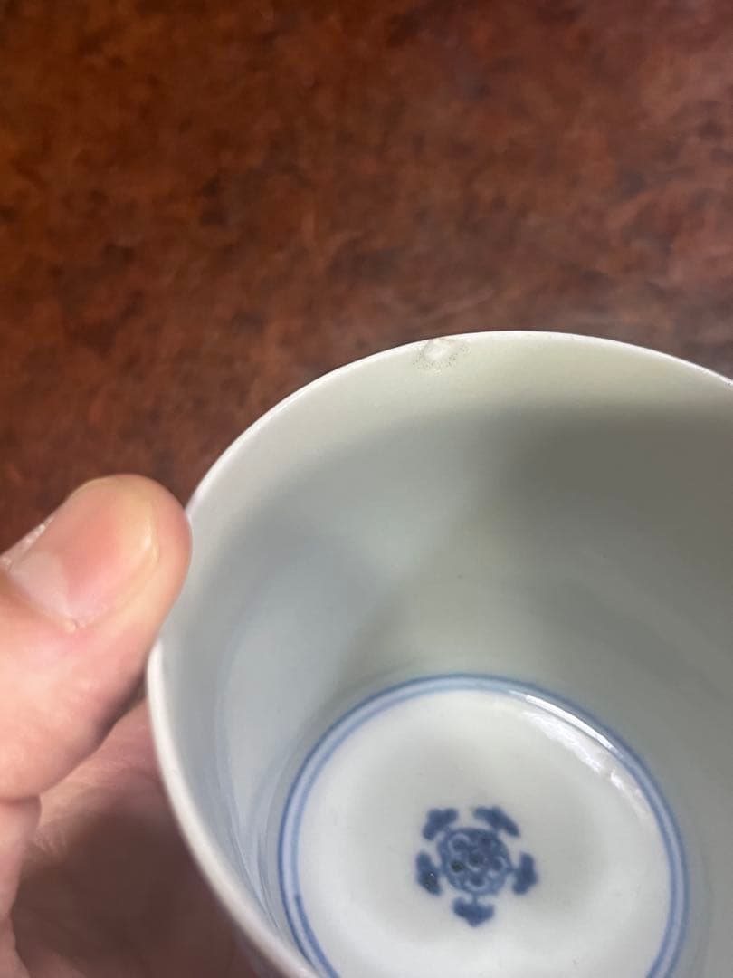 古伊万里　蕎麦猪口　そば猪口　柿右衛門　藍柿右衛門　藍九谷　藍柿　民藝　民芸