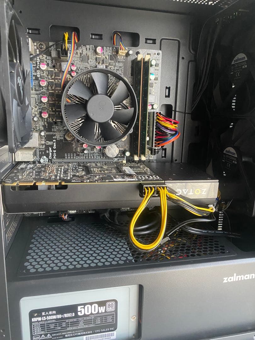 自作デスクトップPC corei5-3470 GTX760 500W電源搭載