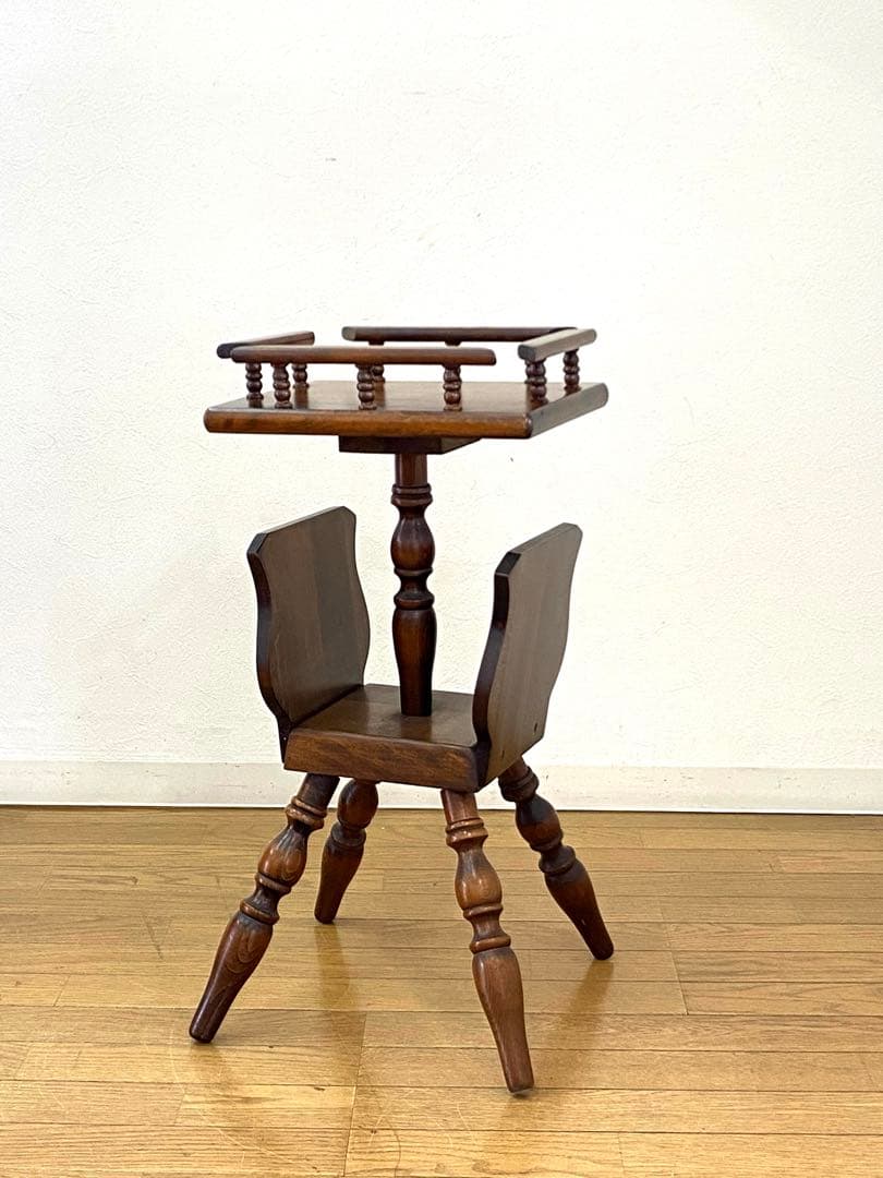 アンティーク キツツキ 飛騨産業 サイドテーブル 飾り棚 花台 インテリア