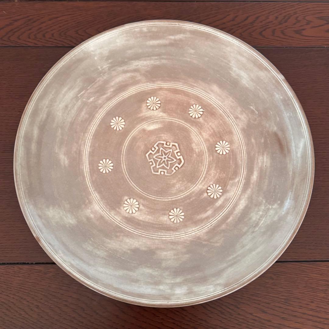 音羽窯 東哉 清水焼 花形 大皿 尺皿