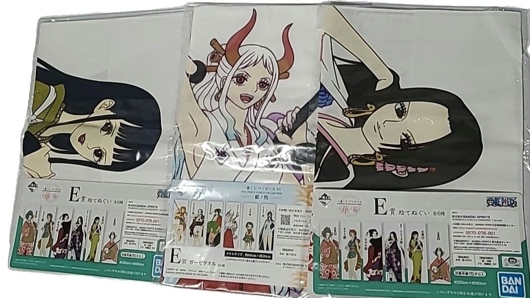 ONE PIECE ハンコック お菊 ヤマト 絵てぬぐい ガーゼタオル セット