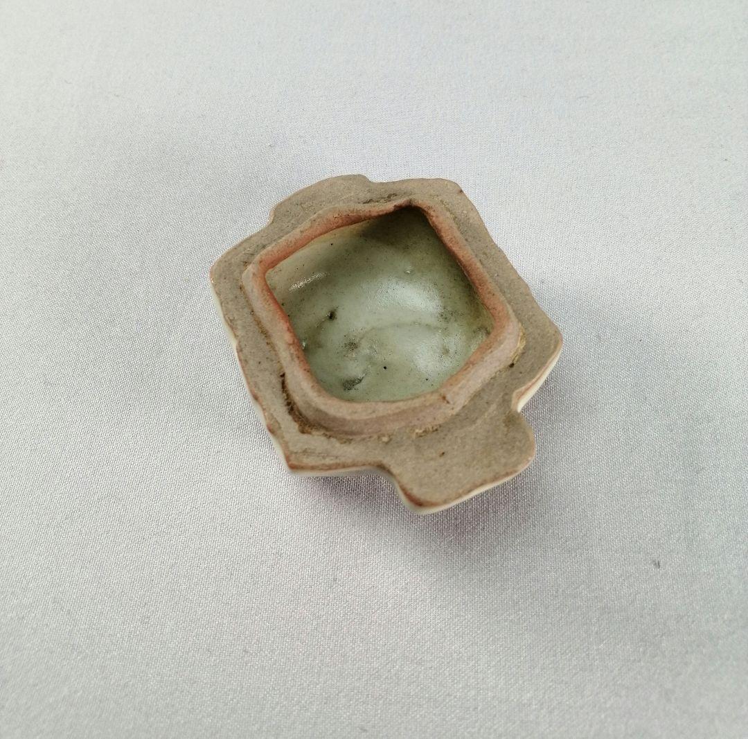 【茶事具】九谷焼青磁槌香合　香合326