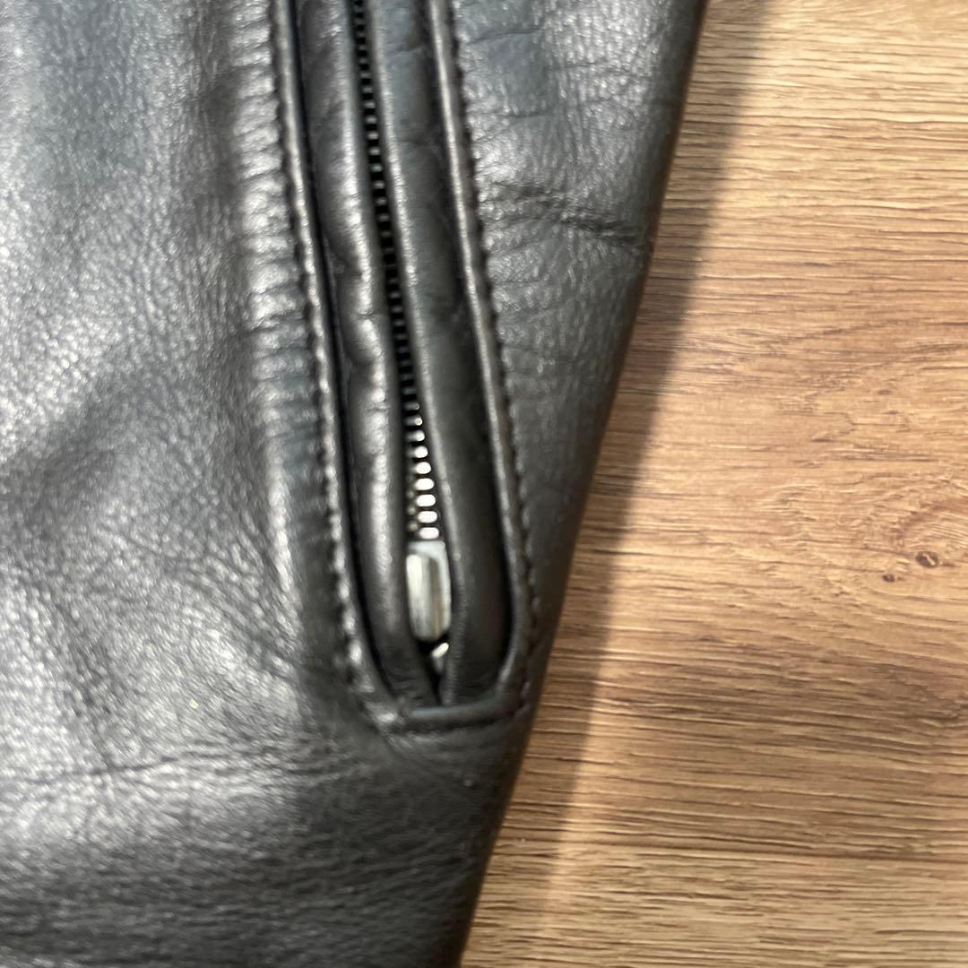 schott 641 レザーシングルライダースジャケット 34